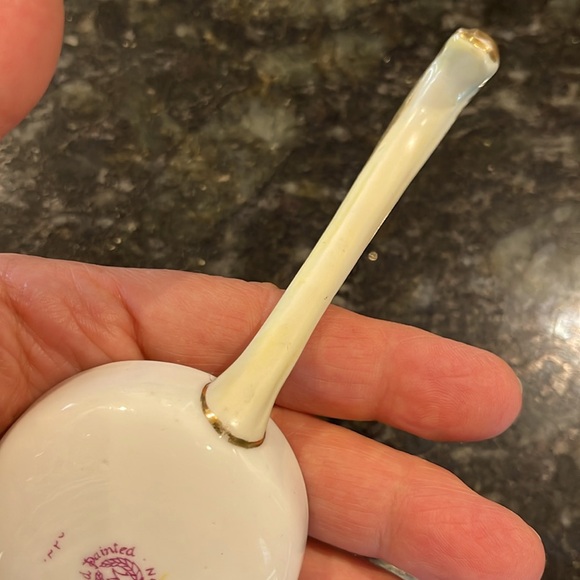 🎩NIPPON🎩PORCELAIN LADDLE W/FLORAL DESIGN & ORNATE GOLD TIPPED HANDLE VINTAGE - Picture 4 of 6